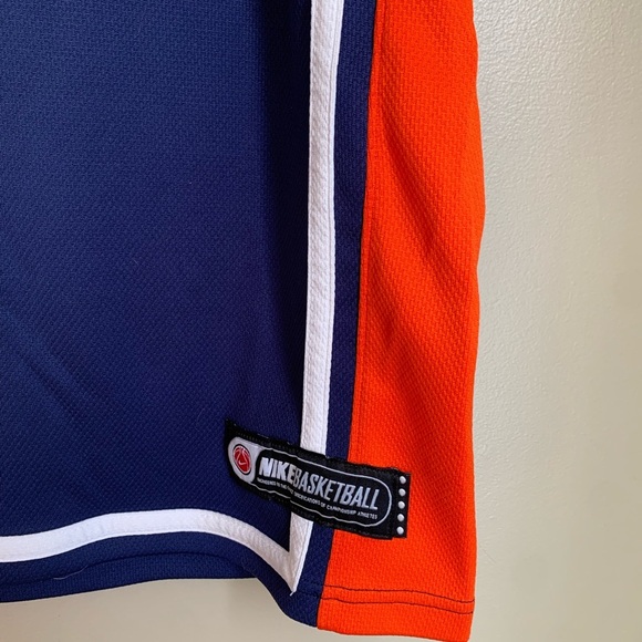 Vintage Nike Basketball Jersey Mens Large blue orangeTank 90s Swoosh - Picture 3 of 7